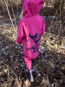 Meiteņu Softshell jaka ar dzīvnieku apdruku (izmērs 104-128)
