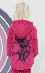 Meiteņu Softshell jaka ar dzīvnieku apdruku (86-98 izmērs)